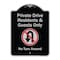 Signmission Designer Series-Private Drive Residents And Guests Only No Turn Around With Sy, 24" H, BS-1824-9928 A-DES-BS-1824-9928 - alternate 1